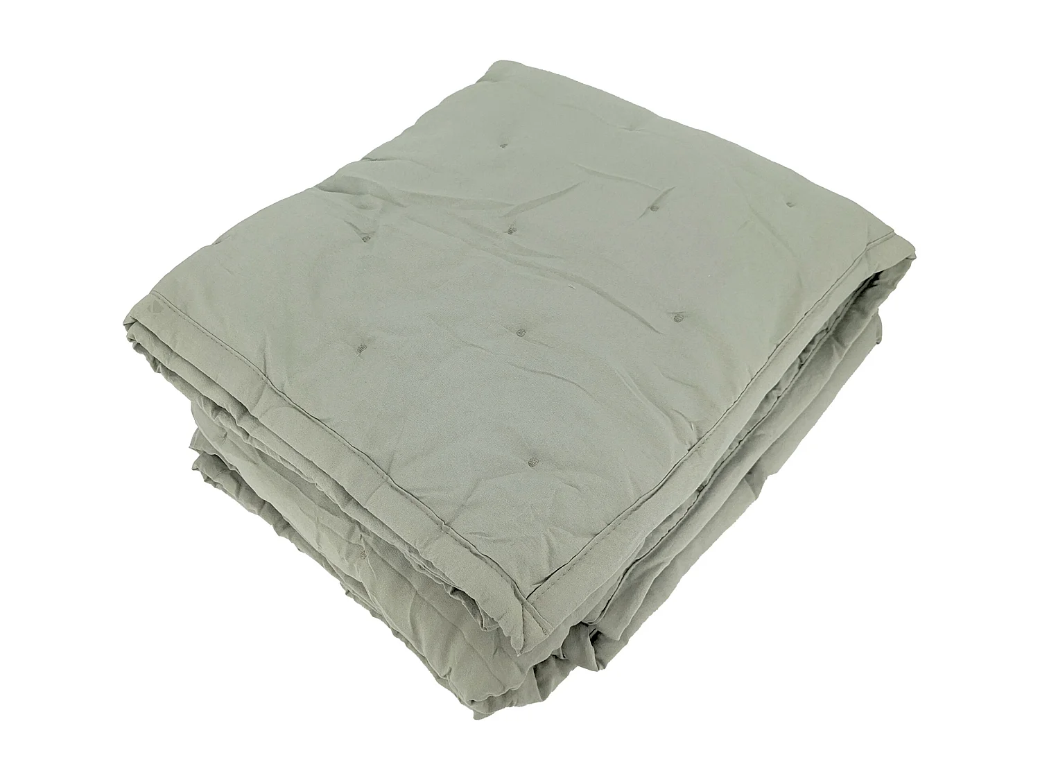 Plaid 150x200 CELESTE en velours points brodés Sauge