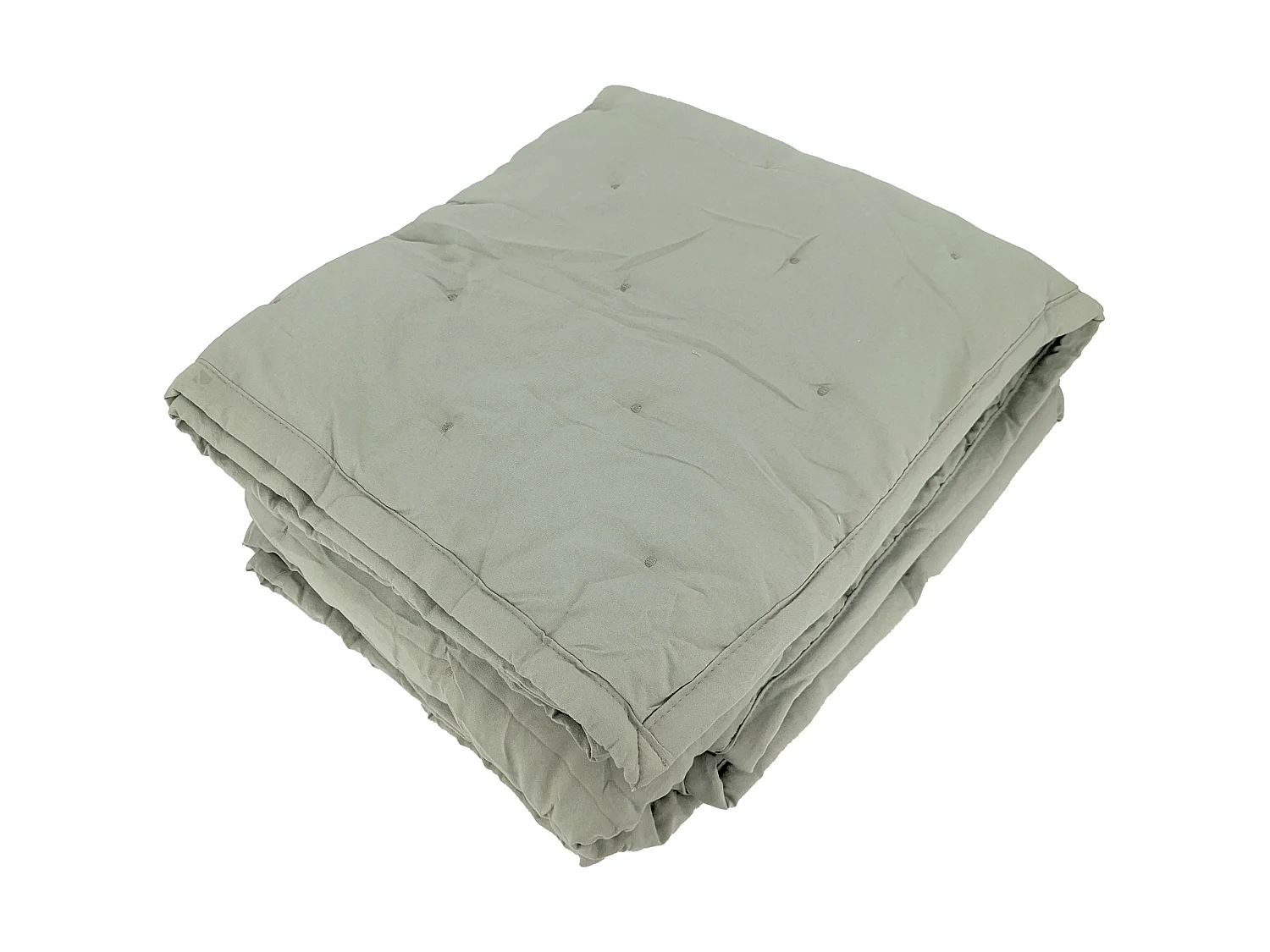 Plaid 150x200 CELESTE en velours points brodés Sauge