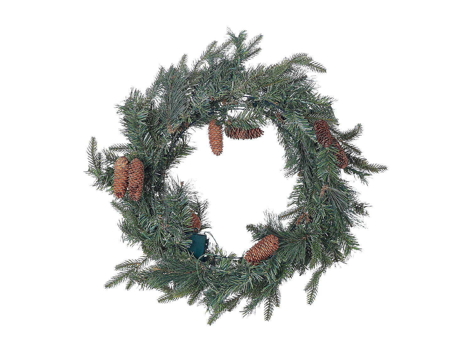 Couronne de Noël LED KAMERUN Vert 60 cm