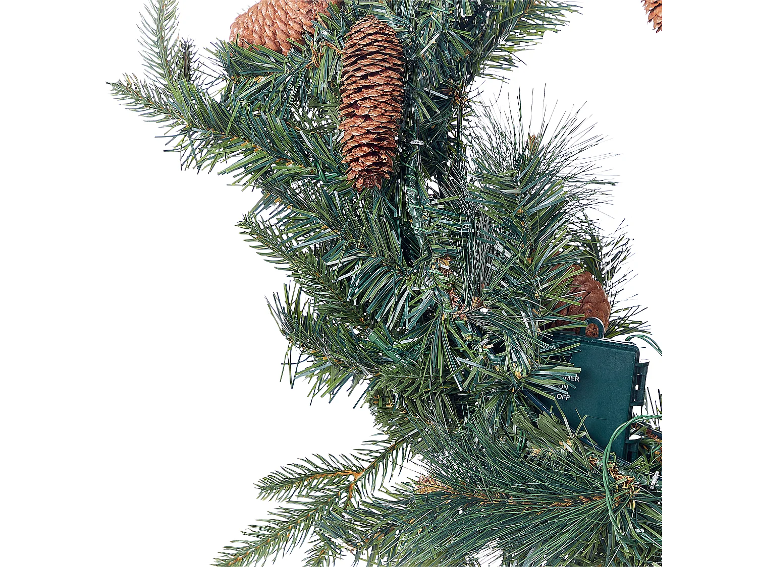 Decoratieve krans met LED-verlichting groen ⌀ 60 cm KAMERUN