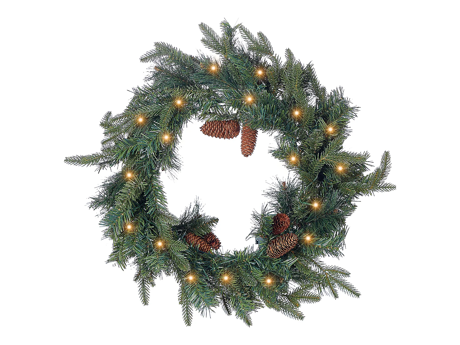 Couronne ⌀ 60 cm verte à lampes LED KAMERUN