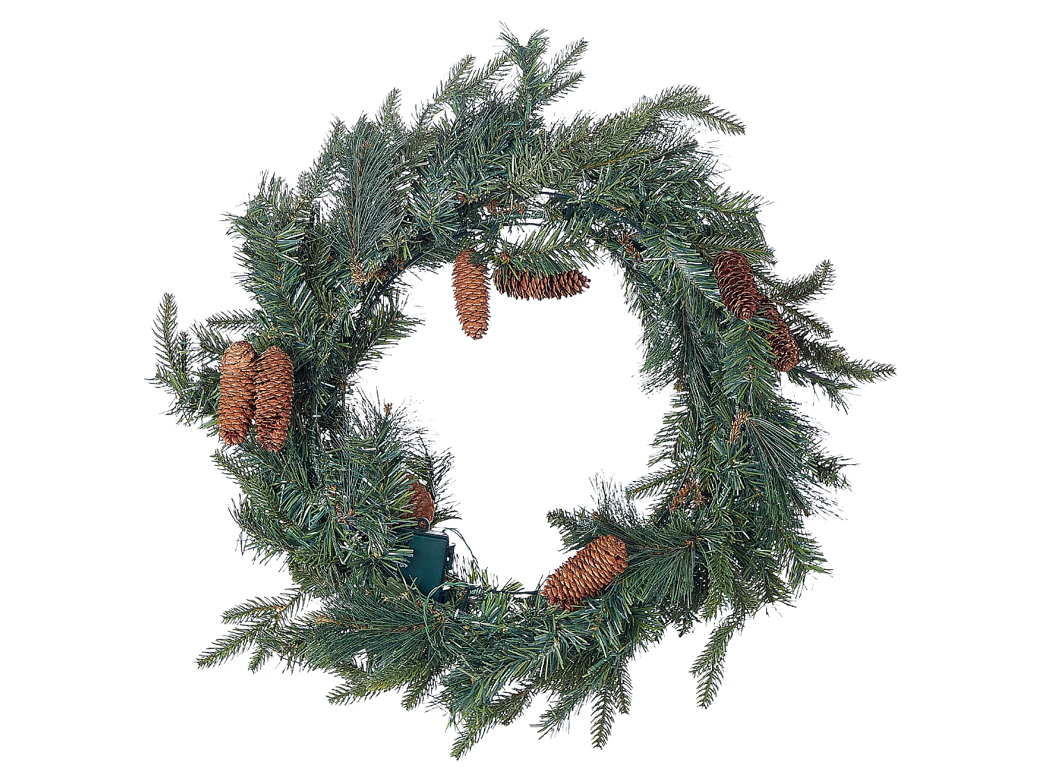 Couronne ⌀ 60 cm verte à lampes LED KAMERUN