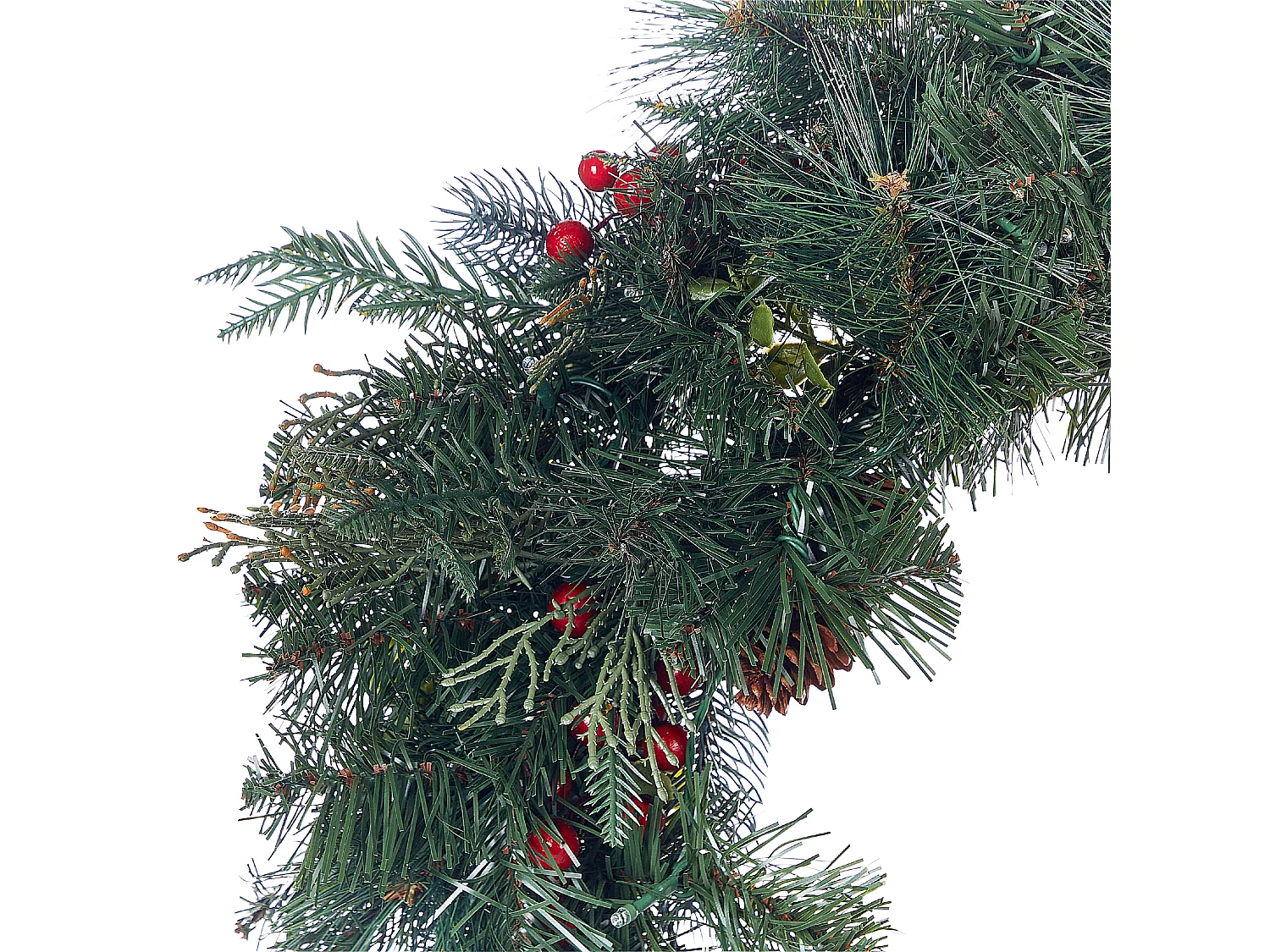 Couronne de Noël LED ELBRUS Vert 60 cm