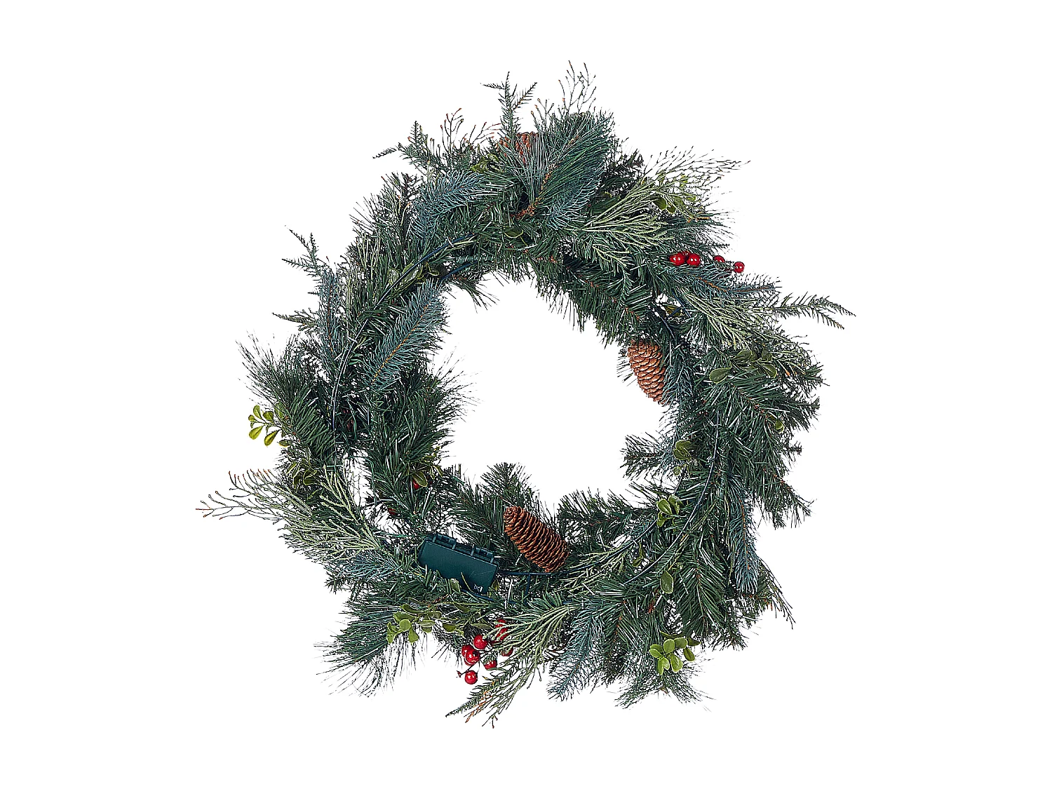 Couronne de Noël LED ELBRUS Vert 60 cm