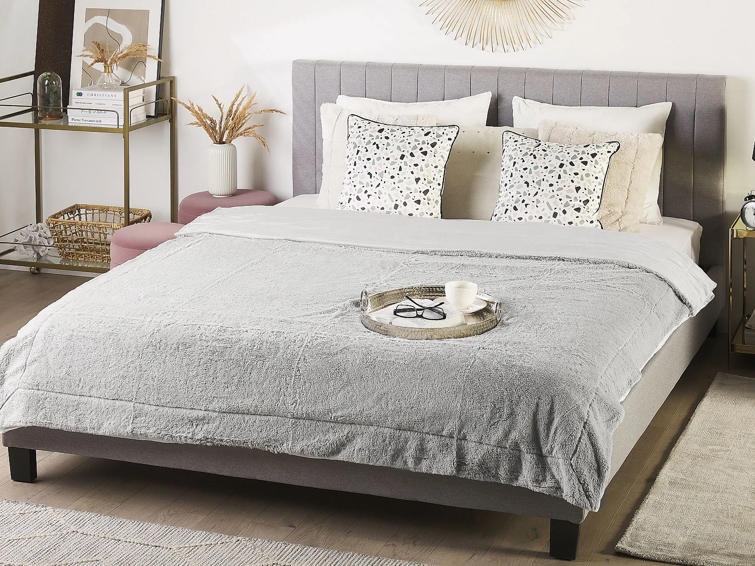 Couverture GELIK 180 x 200 cm Gris clair