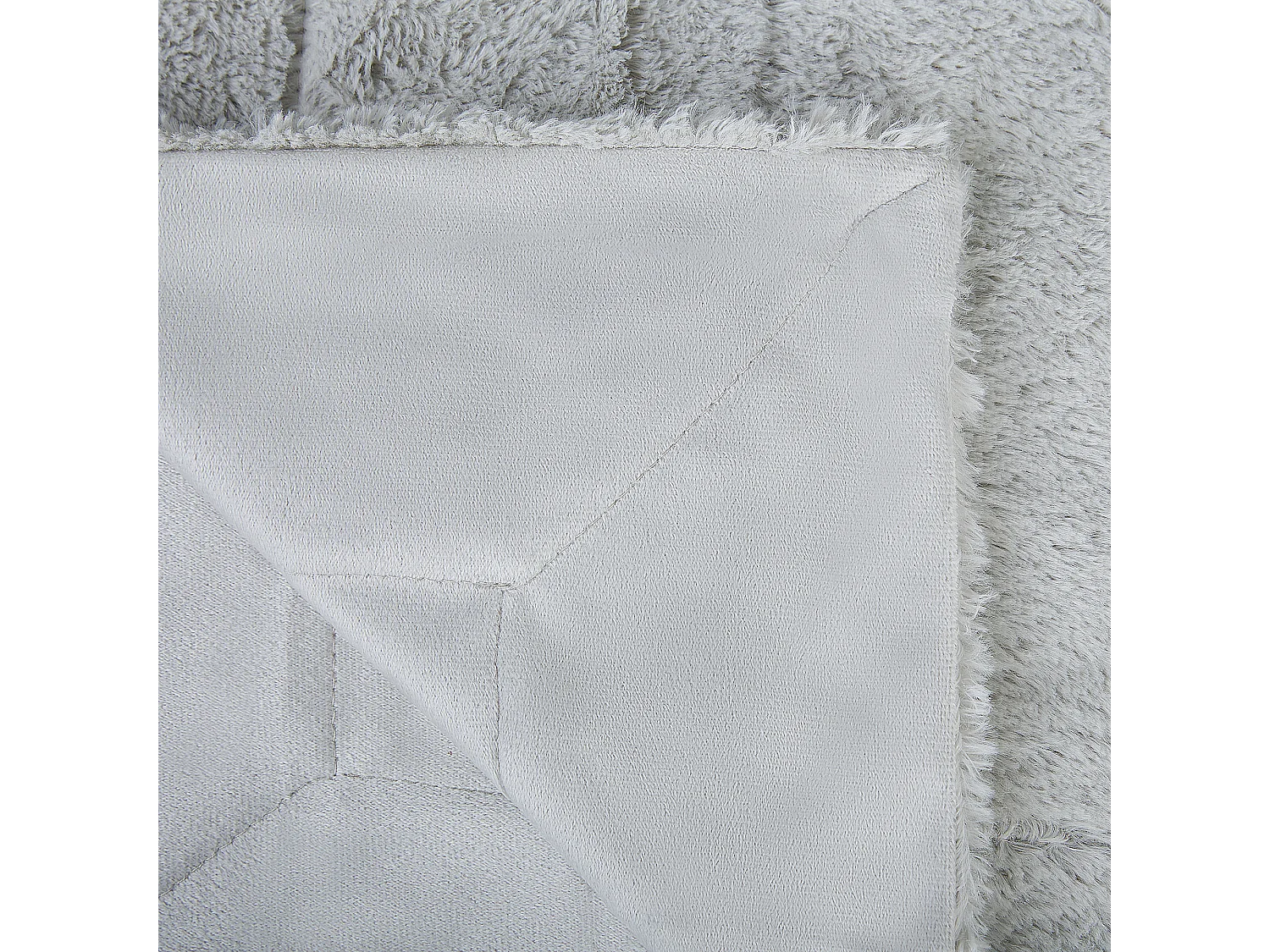 Dekorative Tagesdecke hellgrau 180 x 200 cm zweiseitig Gelik