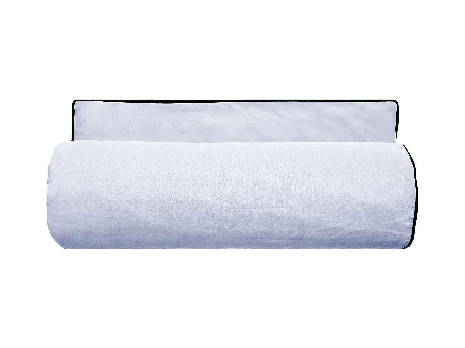 Housse d'édredon PRELUDE 80x200 cm lin et coton lavé blanc Neige