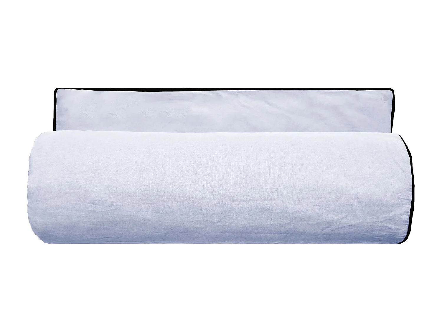 Housse d'édredon PRELUDE 80x200 cm lin et coton lavé blanc Neige