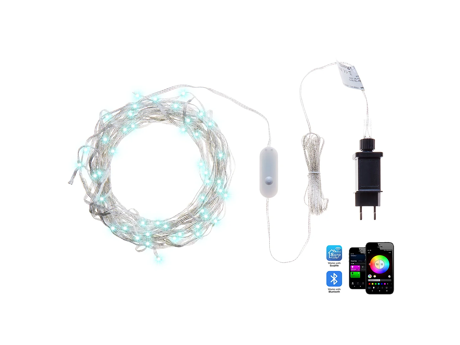 Lichtgordijn LED met app meerkleurig 150 cm KULUSUK