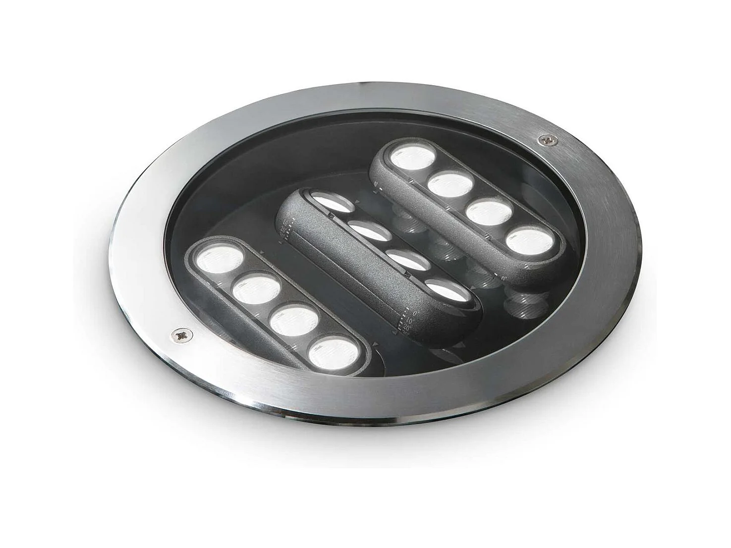 Lampe de marche ronde LED circulable en acier