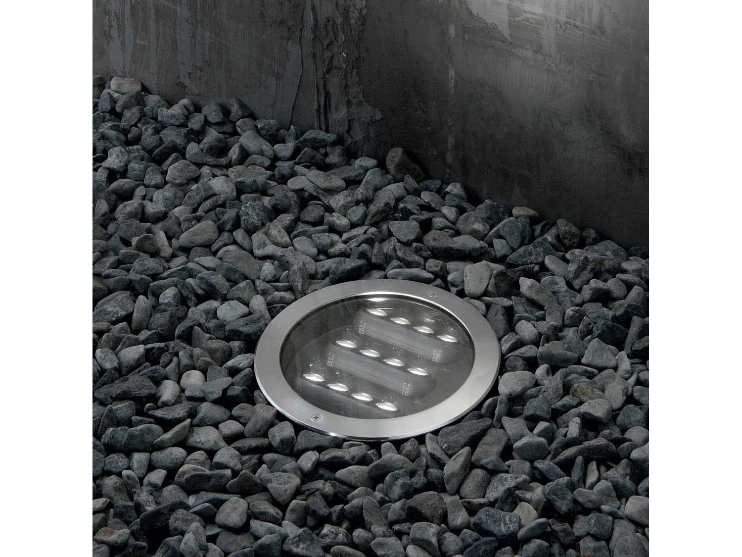 Lampe de marche ronde LED circulable en acier