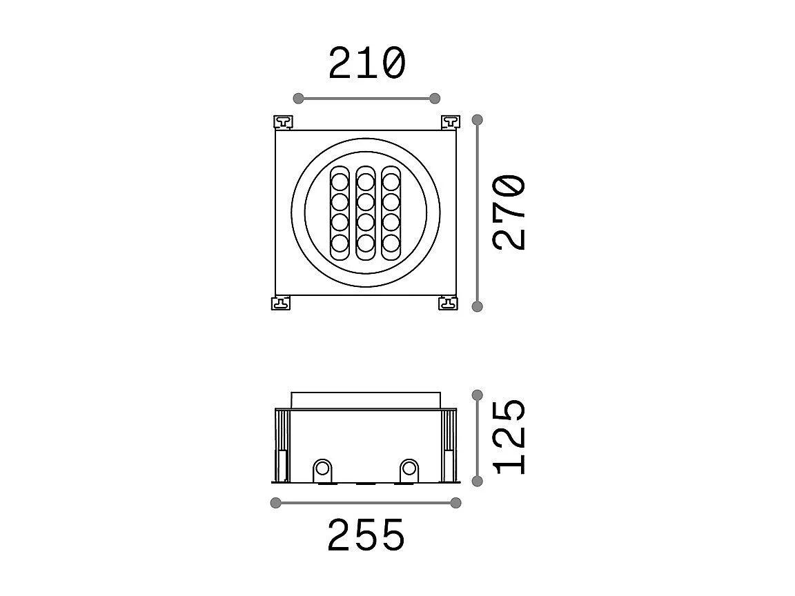 Lampe de marche ronde LED circulable en acier