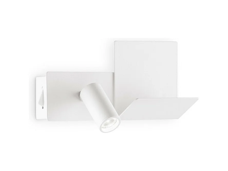 Ideal Lux KOMODO-1 Liseuse LED blanche, interrupteur intégré, 3000K, non dimmable