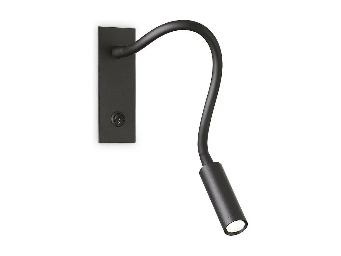 Ideal Lux IO Liseuse Murale Noir 3000K