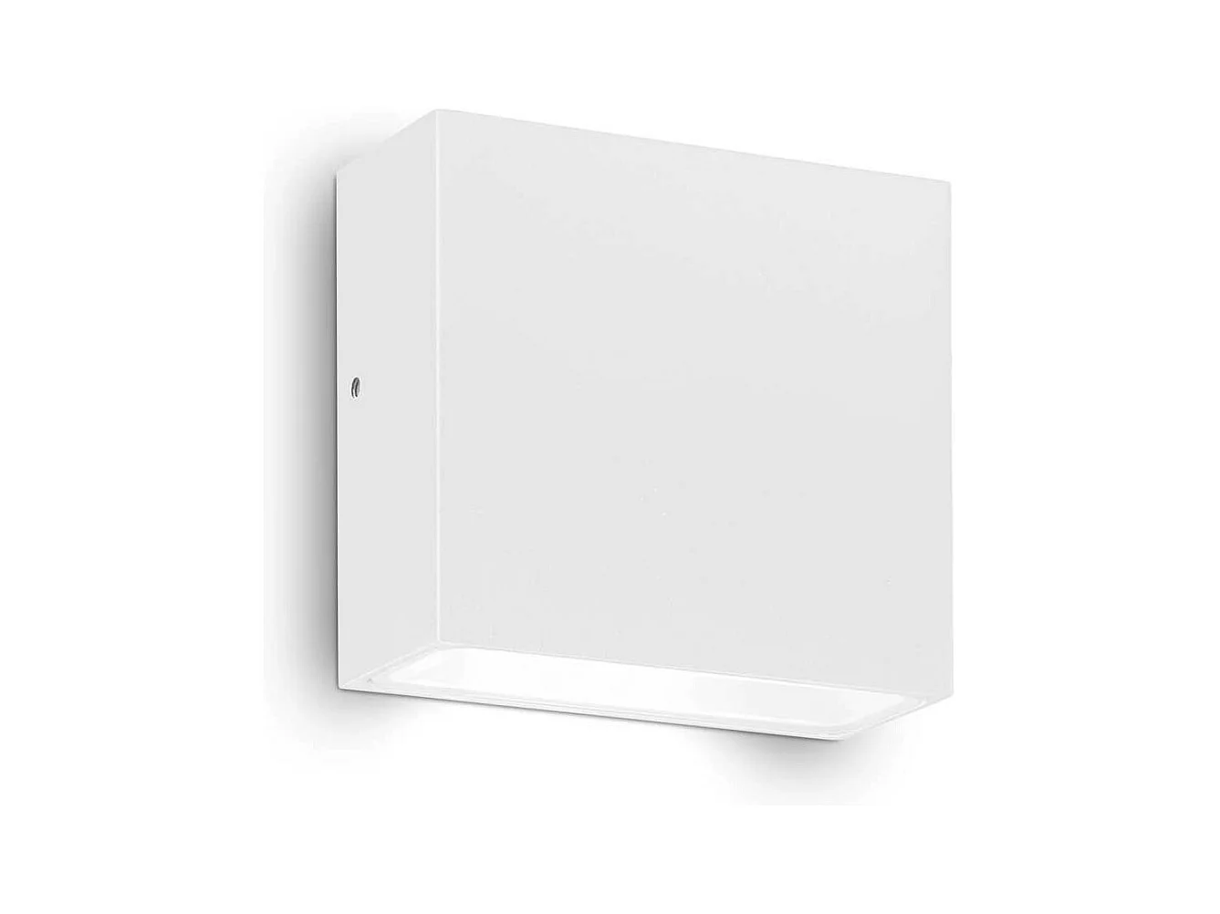 Vierkante wandlamp in wit aluminium en glas voor buiten