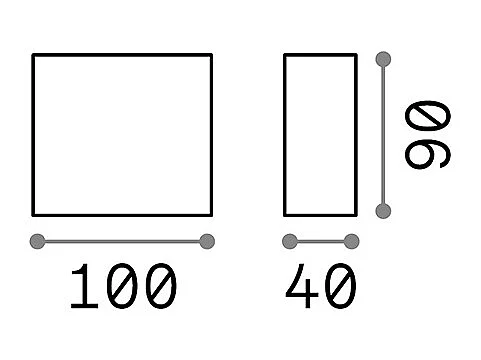 Ideal Lux Tetris-1 - 1 Licht Außenwandleuchte Anthrazit IP44, G9