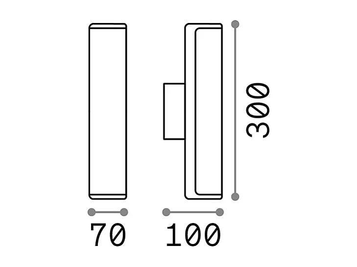 Ideal Lux Etere - LED 1 Licht Außenwandleuchte Anthrazit IP44
