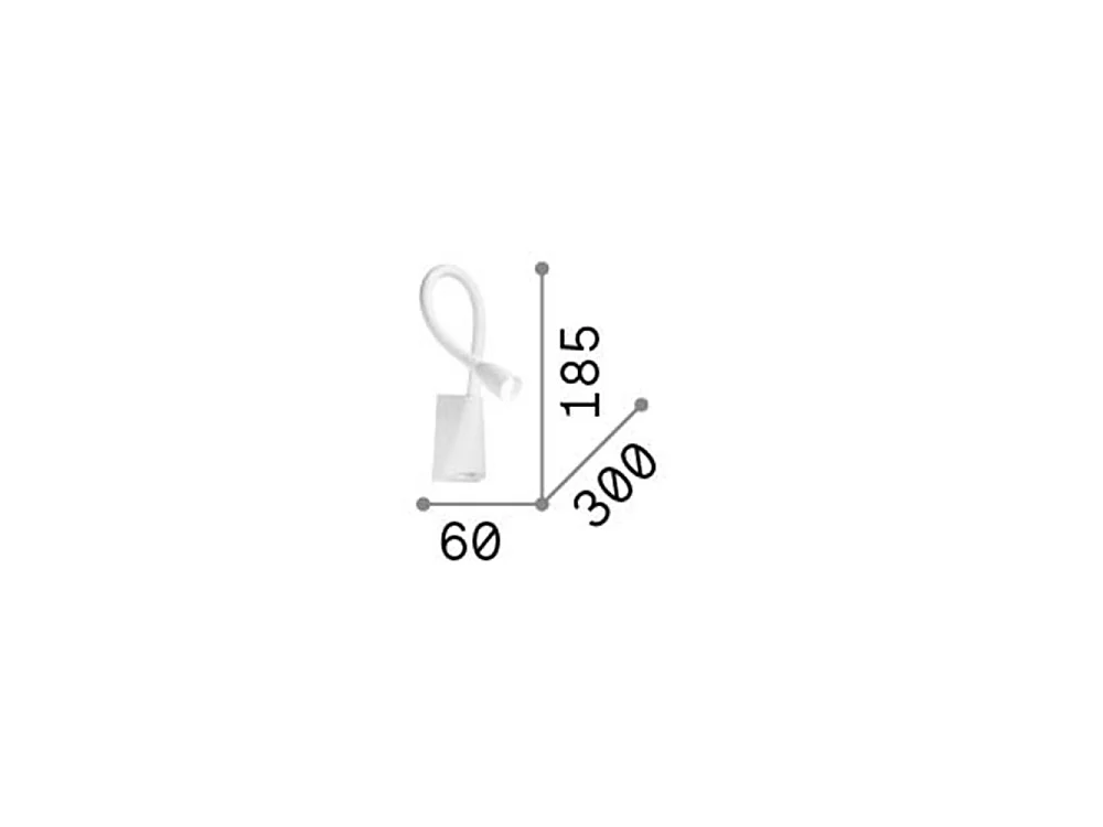 Ideal Lux Goose Lampes de lecture LED 1 lumière noire