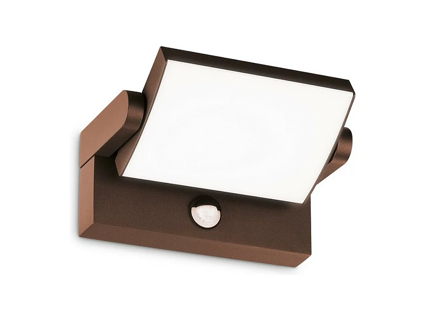 Ideal Lux SWIPE LED-Außenwandleuchte mit Bewegungsmelder Coffee, 3000K, IP54