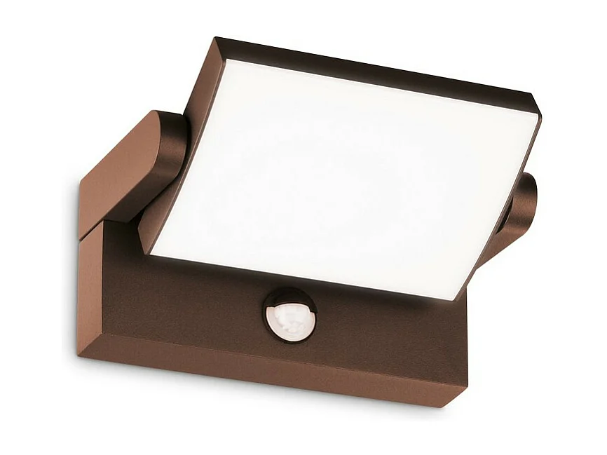 Ideal Lux SWIPE Lampada da parete a LED per esterni con sensore di movimento Caffè, 3000K, IP54