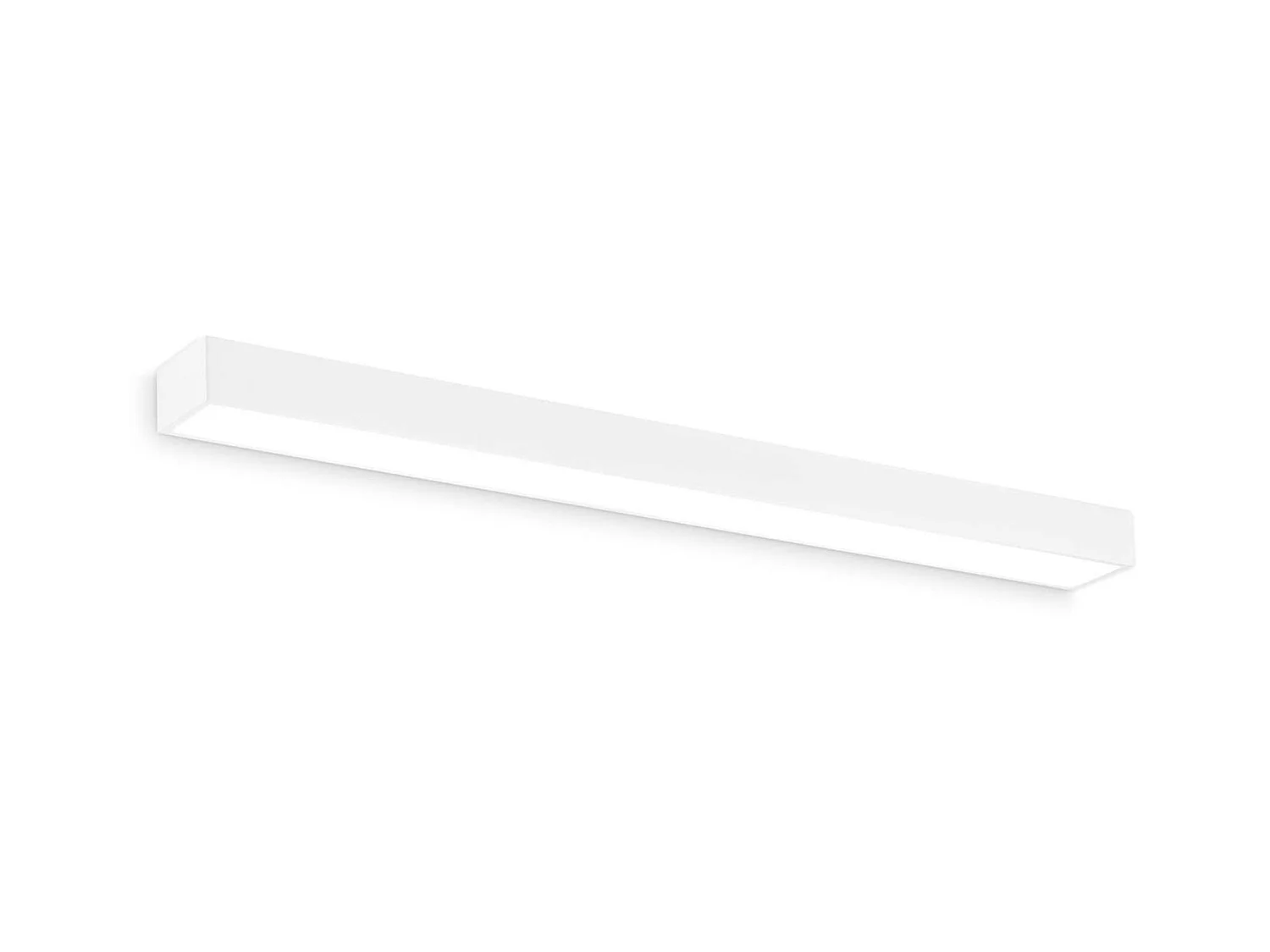 Applique rectangulaire blanche en aluminium et polycarbonate