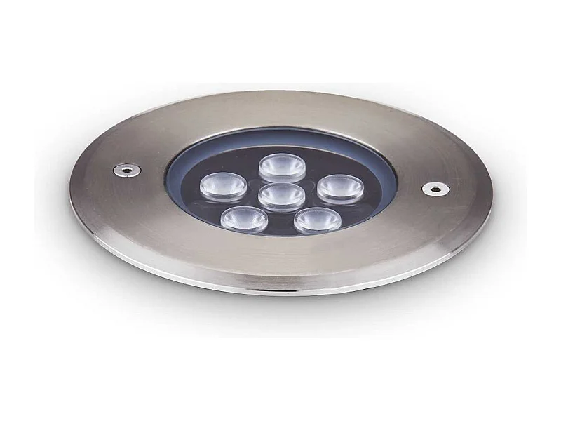 Faretto da incasso per esterni in alluminio finitura alluminio