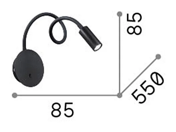 Ideal Lux Focus-2 - Aplique LED 1 luz Blanco