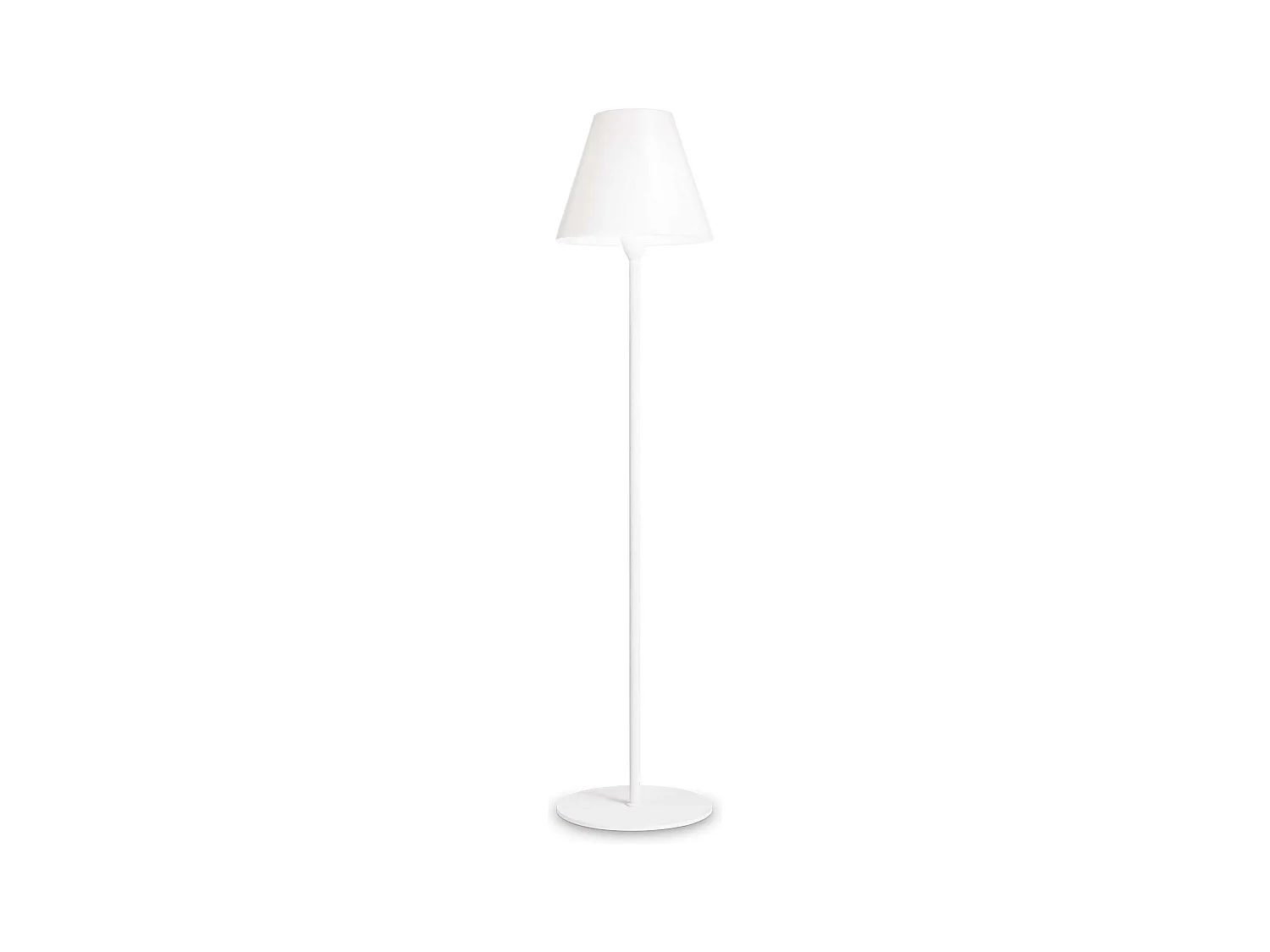 Lampadaire en métal blanc pour l'extérieur