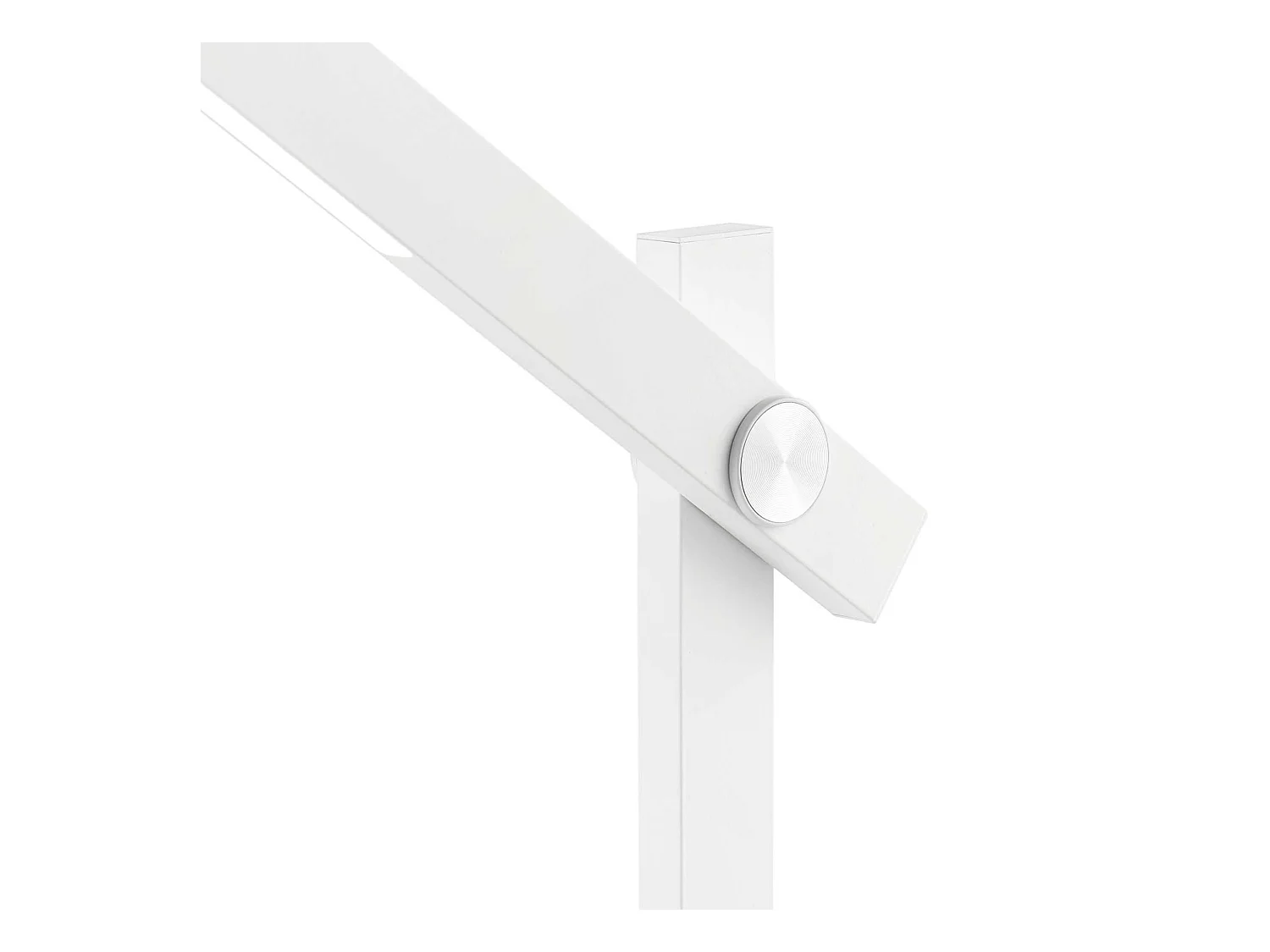 Ideal Lux PIVOT Dimmbare integrierte LED-Tischlampe Weiß, eingebauter Schalter, 3000K