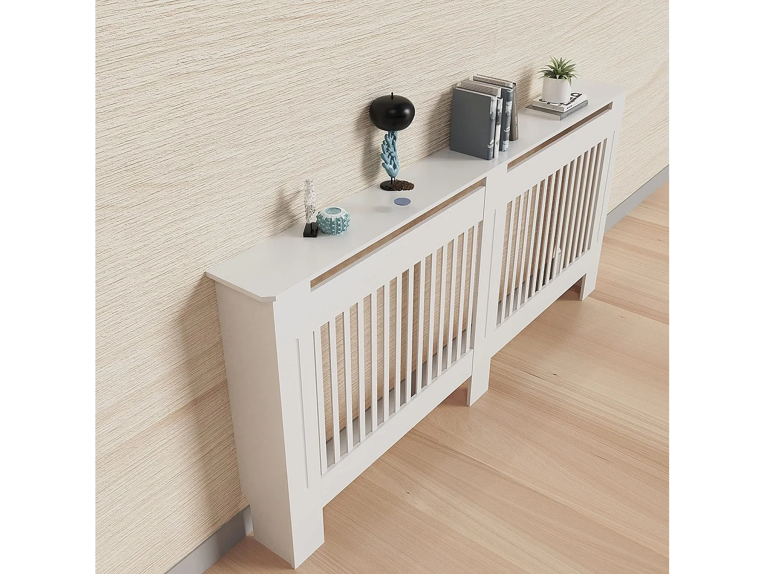 Cache radiateur grille en mdf cache radiateur maison cache-radiateur mural couvre radiateur bois 152x19x92cm
