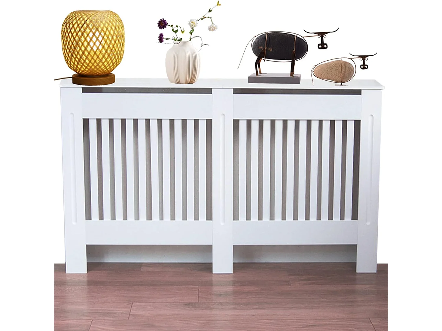 Cache radiateur grille en mdf cache radiateur maison cache-radiateur mural couvre radiateur bois 152x19x92cm