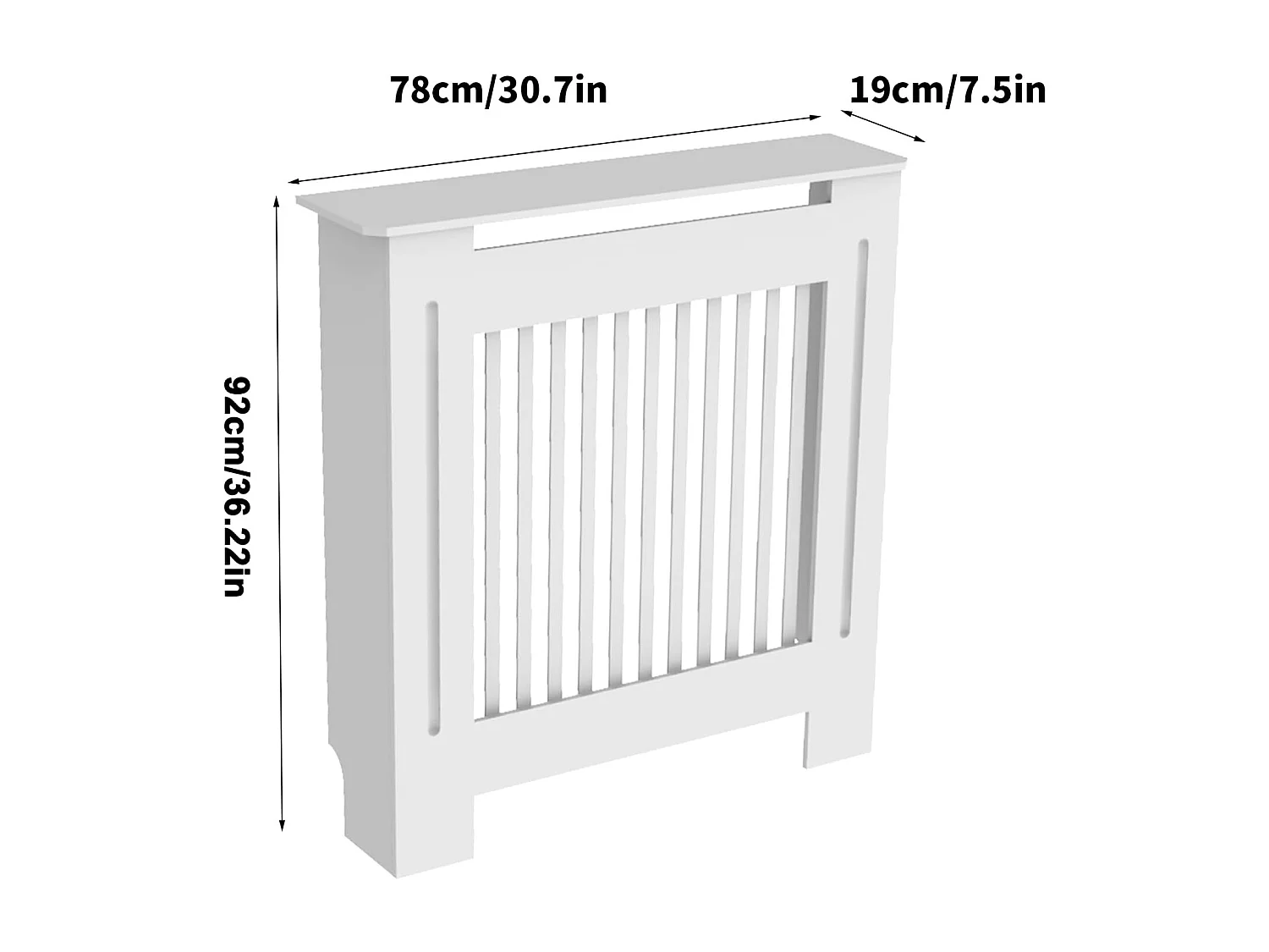Couverture de radiateur en mdf cache radiateur grille cache radiateur maison couvre radiateur bois mural 78x19x92cm
