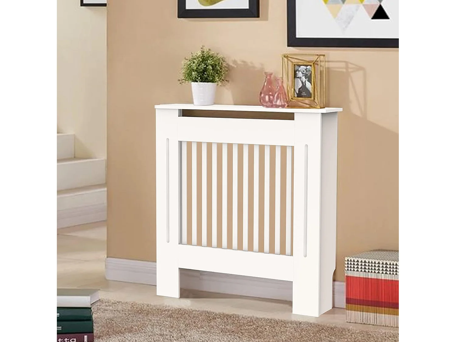 Couverture de radiateur en mdf cache radiateur grille cache radiateur maison couvre radiateur bois mural 78x19x92cm