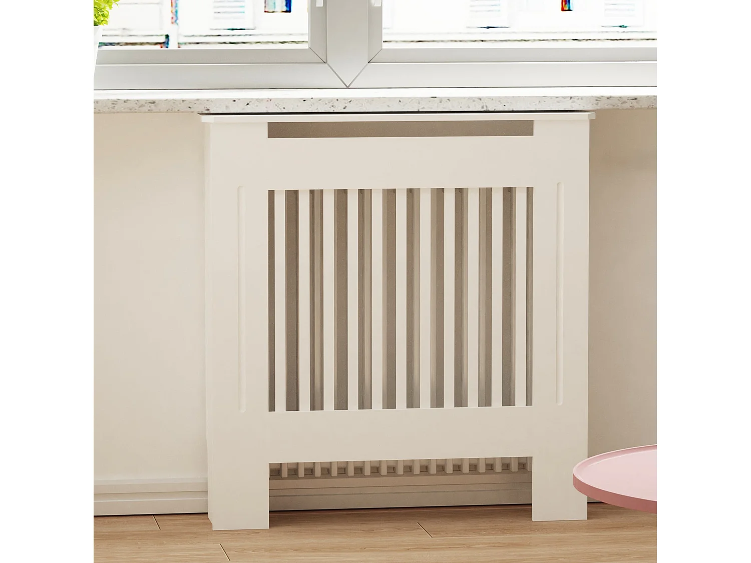 Couverture de radiateur mural cache radiateur grille cache radiateur maison en mdf couvre radiateur bois 78x19x101.2cm