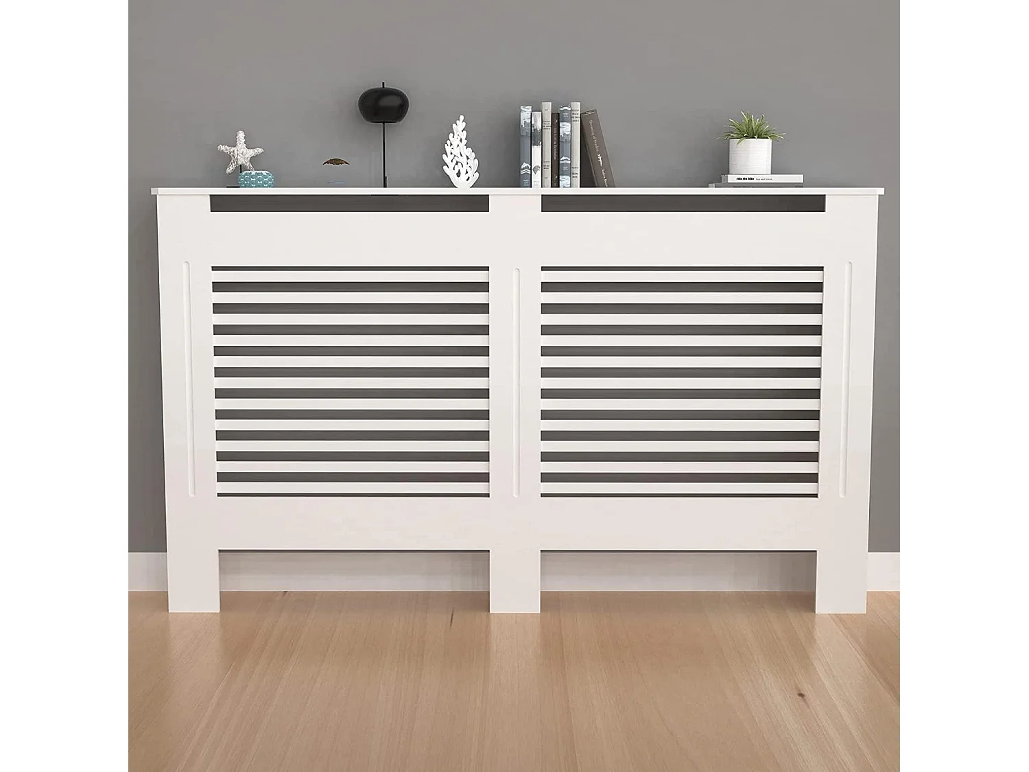 Couvre radiateur grille bois cache radiateur maison en mdf cache radiateur mural couverture de radiateur 152x19x92cm