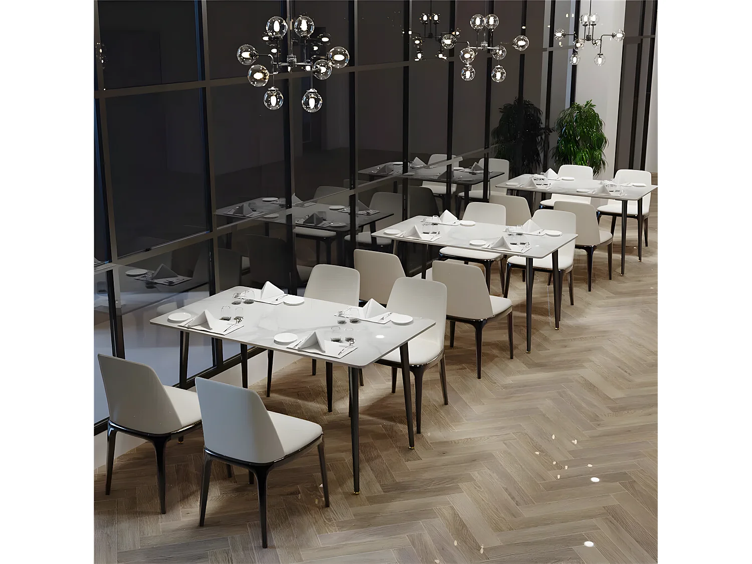 Tavolo da pranzo rettangolare per 6 persone - tavolo da cucina con effetto marmo 120x70cm 120x70x76cm