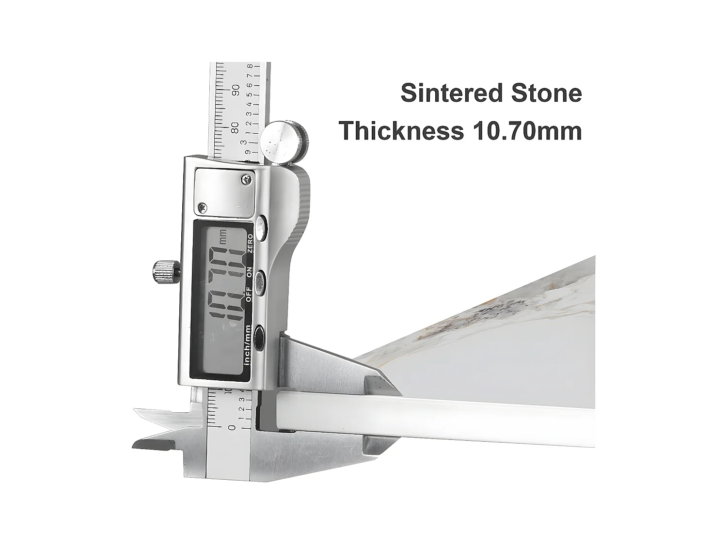 Mesa de comedor rectangular para 6 personas en mármol - blanca 120x70x76cm