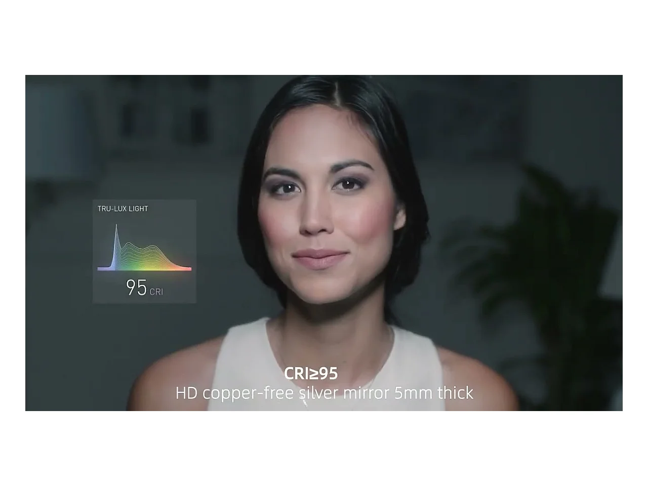 LED Badezimmerspiegel 80x60cm hinterleuchteter Wandspiegel mit Antibeschlagbeleuchtung 80x60cm