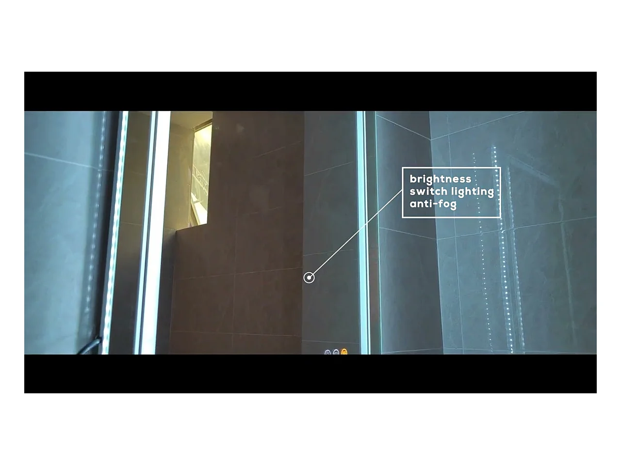 LED Badezimmerspiegel 80x60cm hinterleuchteter Wandspiegel mit Antibeschlagbeleuchtung 80x60cm