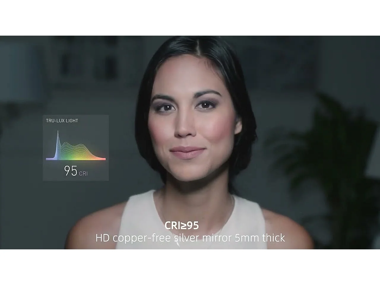 Miroir de salle de bain led 80x60cm miroir mural retroeclairé avec éclairage anti-buée 80x60cm