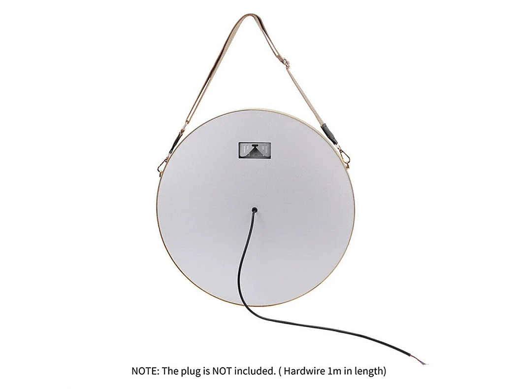 Runder LED Badezimmerspiegel gold mit 3 einstellbaren Farben Antibeschlag 60x60cm