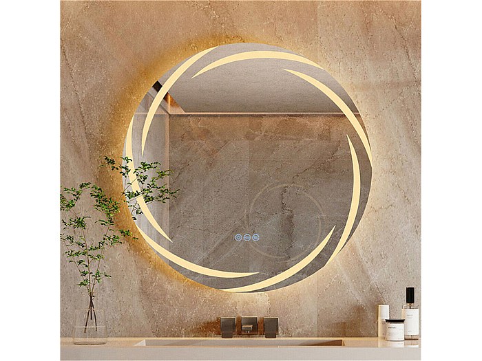 Specchio bagno rotondo senza fori 60 cm