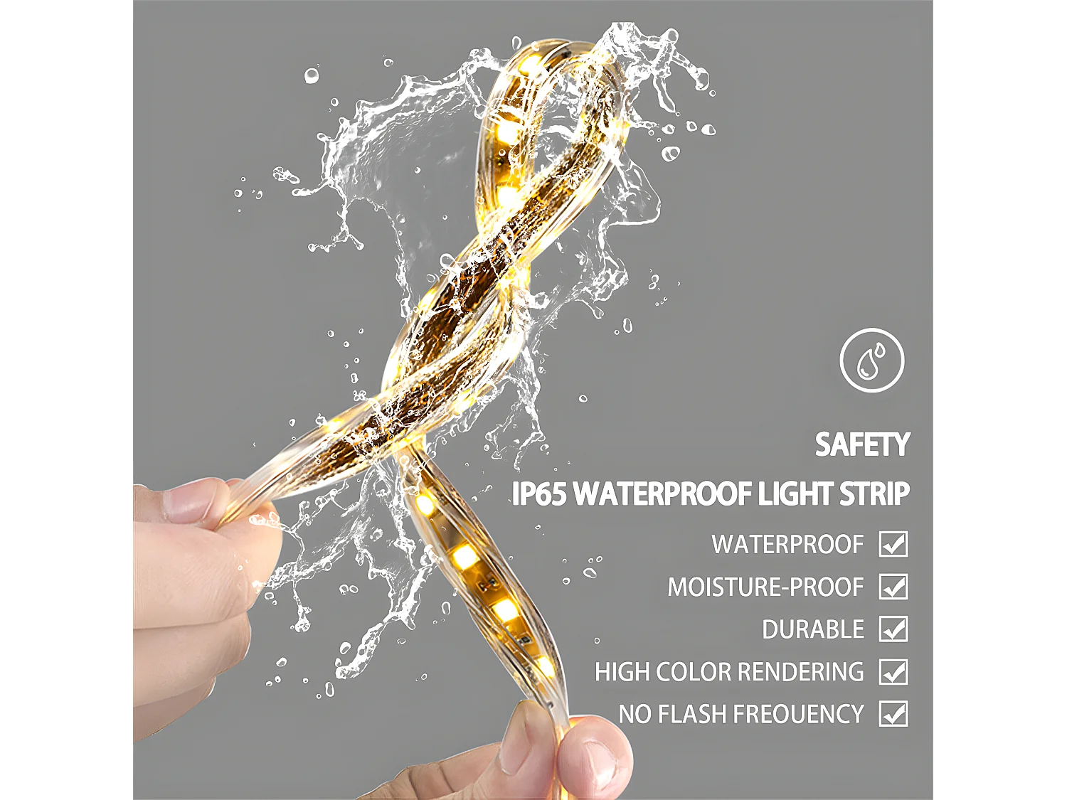 LED quadratischer Badezimmerspiegel 90x90cm dreifarbig beleuchteter Wandspiegel beschlagfrei 90x90cm