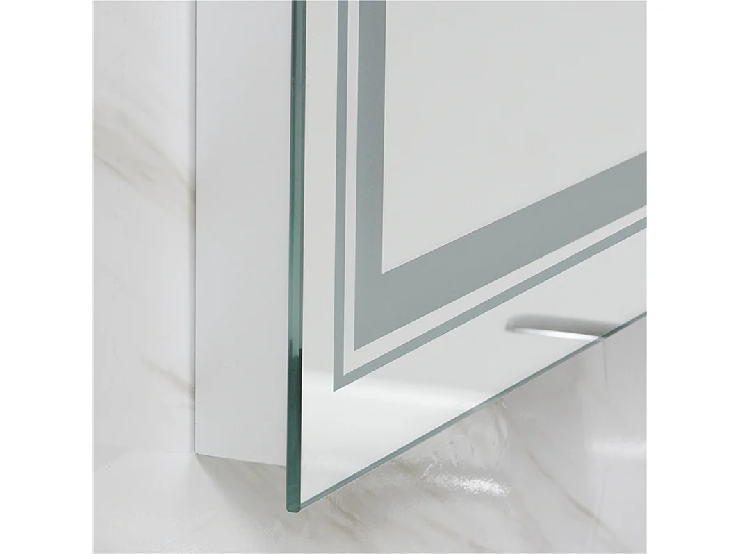 Miroir salle de bain led 100x60cm anti-buée 3 couleurs réglables IP67  miroir connecté avec prise