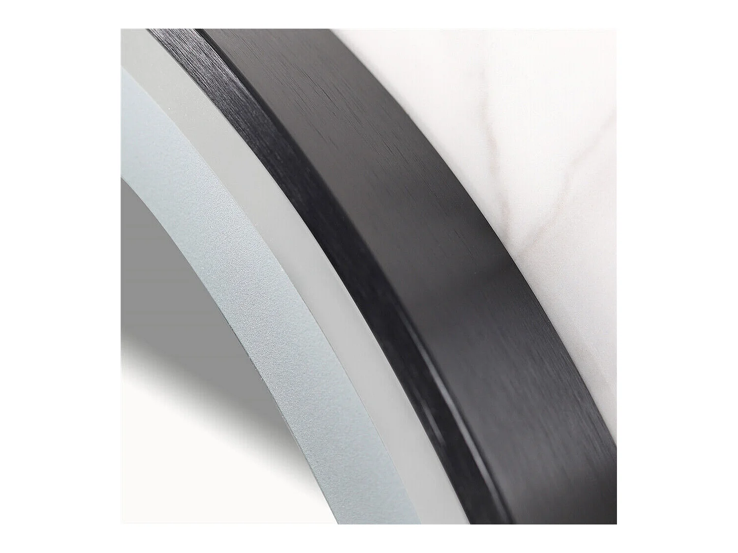 Runder LED Badezimmerspiegel 80cm schwarz mit 3 einstellbaren Farben Antibeschlag 80x80cm