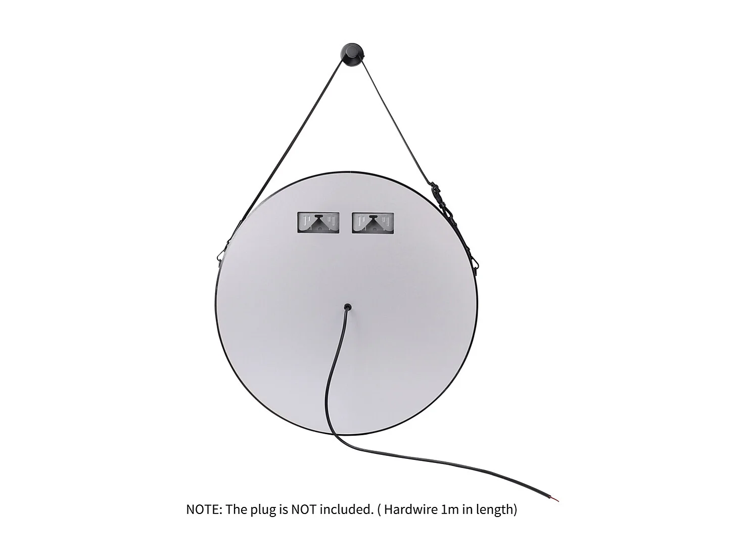 Miroir salle de bain led rond 60com miroir lumineux mural avec 3 couleurs réglable antibuée 60x60cm