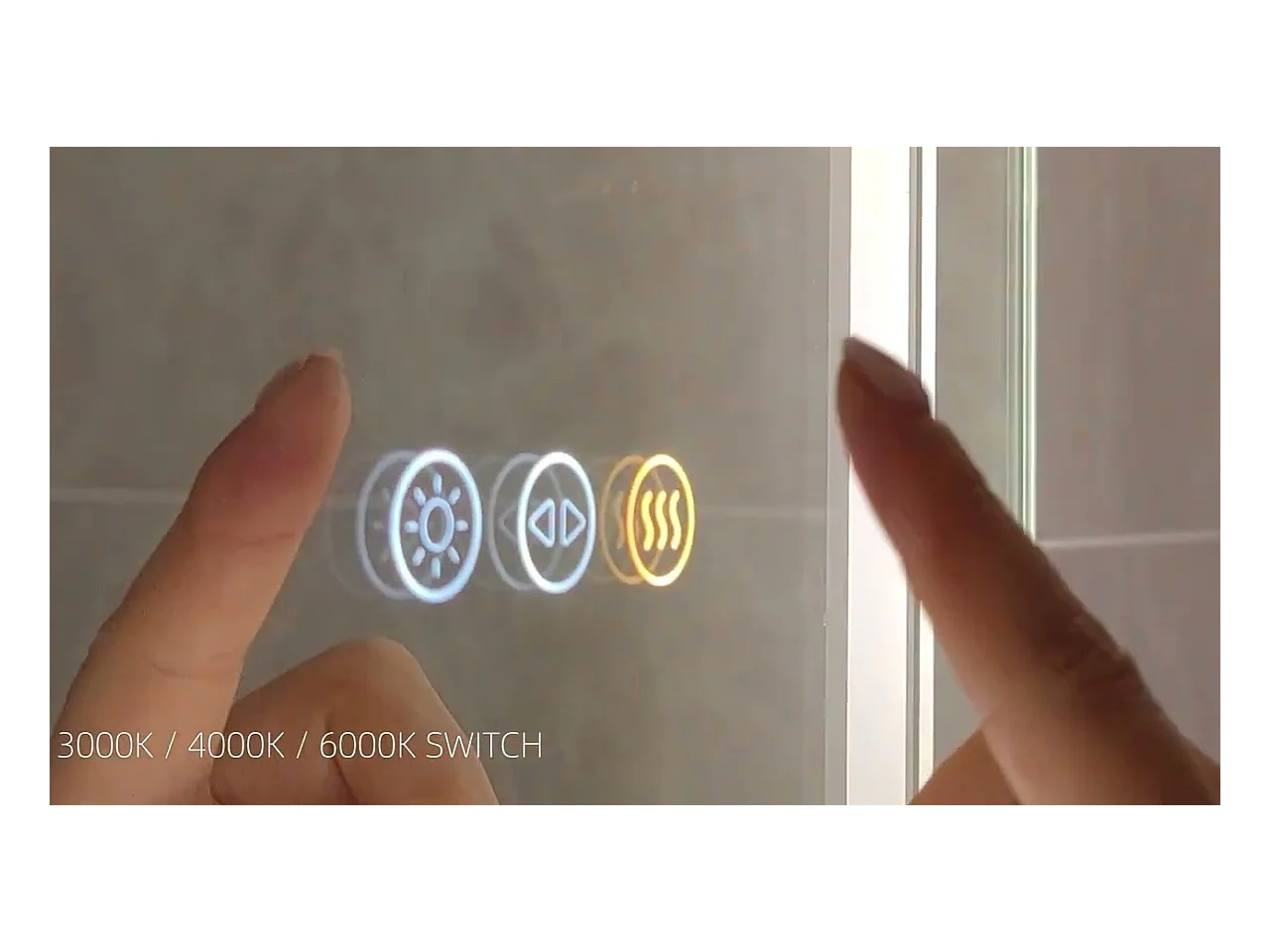 Specchio da bagno a LED 100x60cm specchio da parete rettangolare antiappannamento 100x60cm