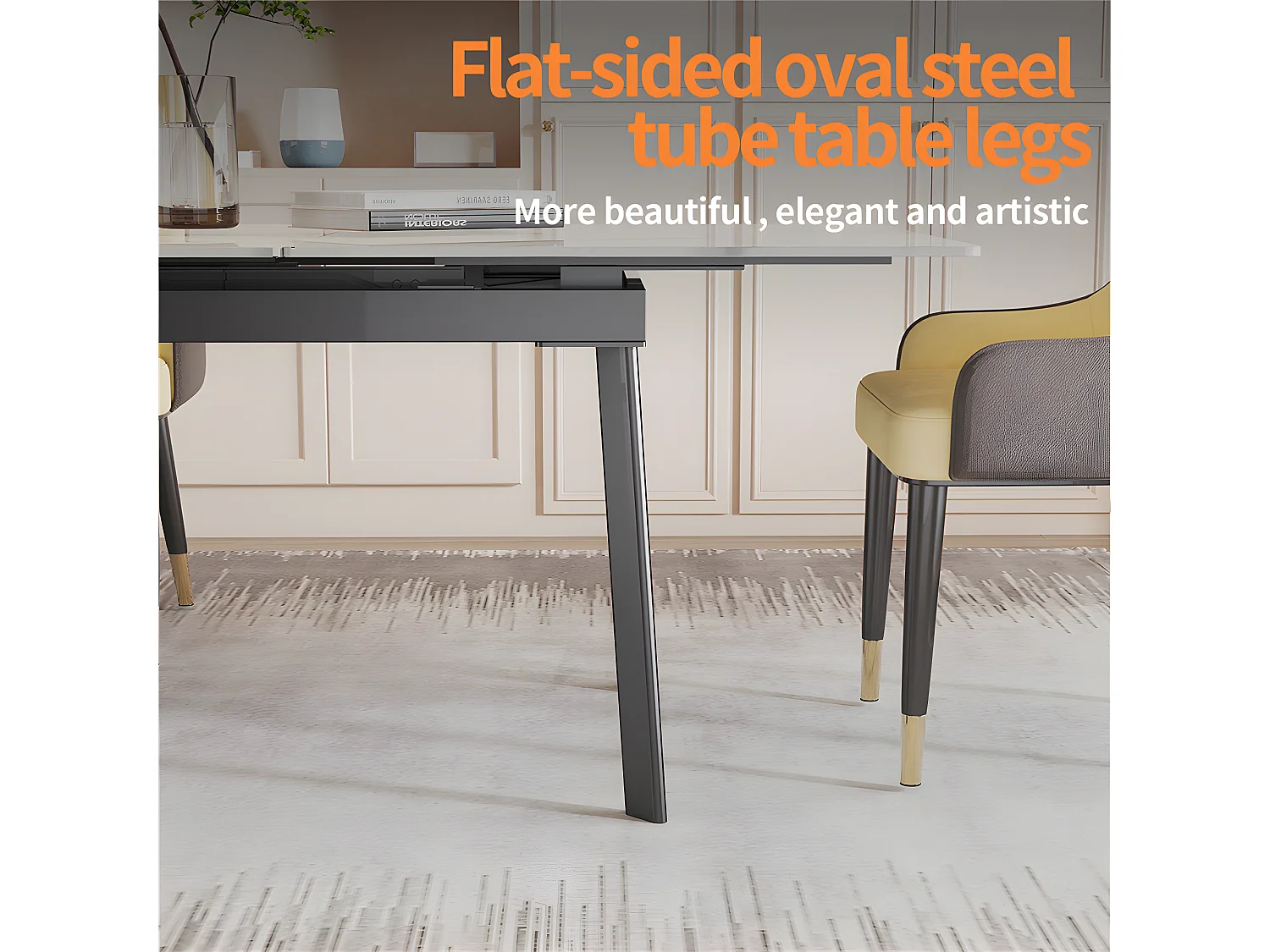 Grande table salle à manger extensible avec rallonge 8 personnes 150x85x79cm / 180x85x79cm