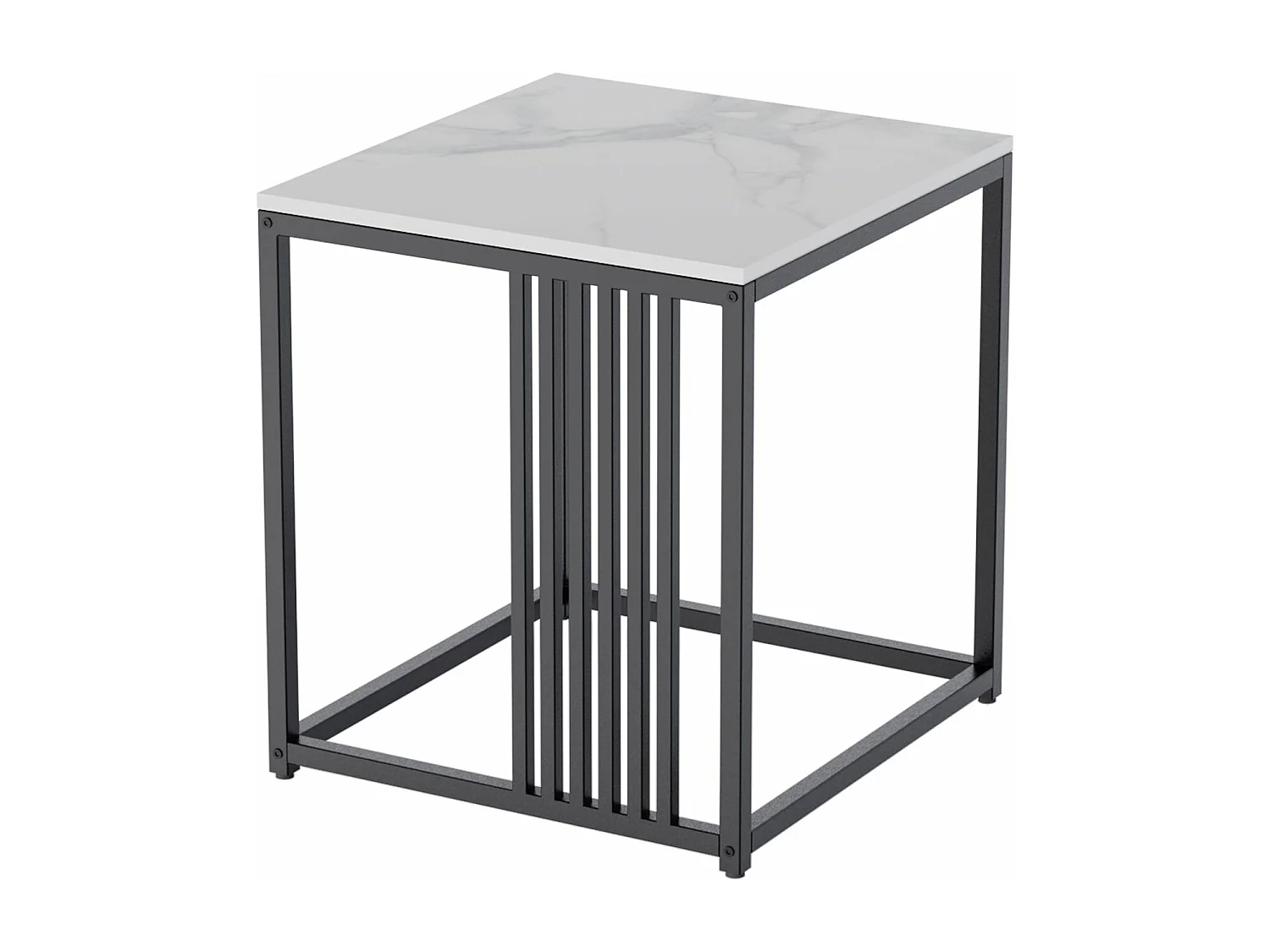 Table d'appoint solide carré en marbre moderne scandinave pour salon chambre terrasse 40x40x45cm