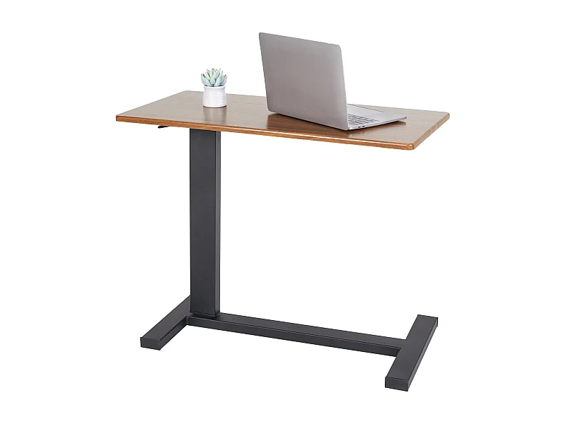 Table de lit à roulettes réglable pneumatique en hauteur de 66 à 90 cm pour lit médicalisé ordinateur portable 80x40x89.5cm